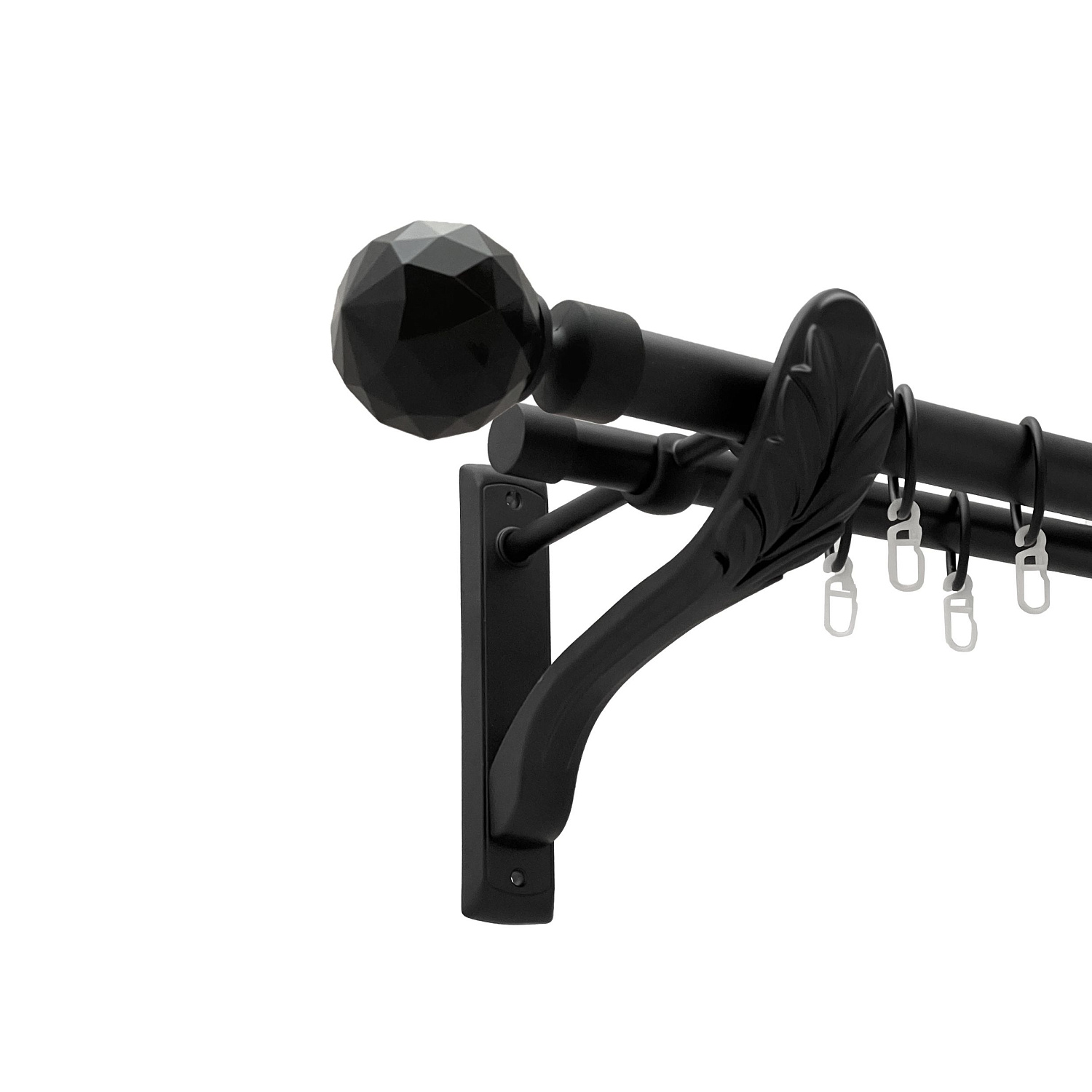 Чорний оксамит у діаметрі 25мм