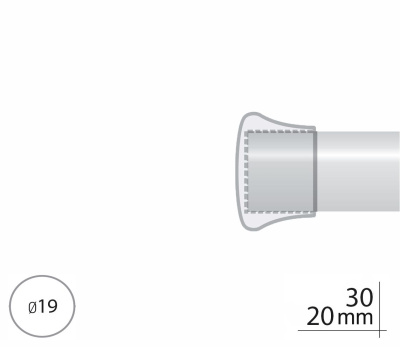Закінчення для карнизу Orvit ДУО 19 мм ЧОРНИЙ ОКСАМИТ 