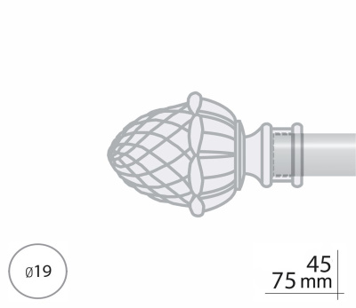 Закінчення для карнизу Orvit ЦИНАРА 19 мм ЗОЛОТО 