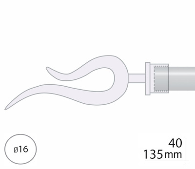 Закінчення для карнизу Orvit ВІОЛО 16 мм МІДЬ 