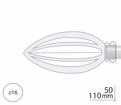 Закінчення для карнизу Orvit ПАНТЕОН 16 мм ЗОЛОТО 