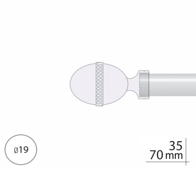 Закінчення для карнизу Orvit ФАРЖЕ 19 мм АНТИК 