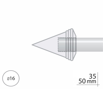 Закінчення для карнизу Orvit КОНУС 16 мм АНТИК 