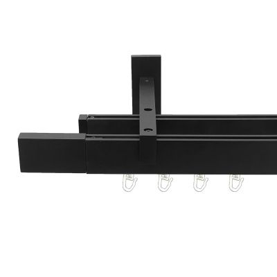 Карниз Square line Квадро  14-17 см Чорний оксамит 160 см