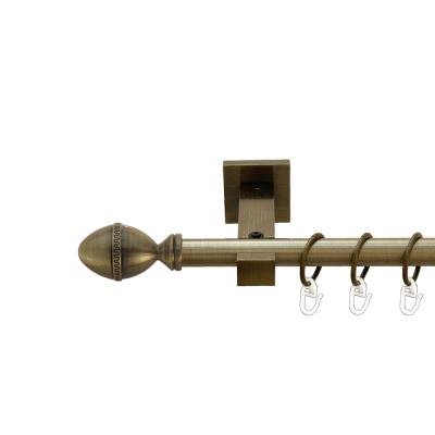 Карниз Orvit Фарже металевий однорядний техно гладка труба кільце металеве Антик 19 мм 200 см (00-00026859) Фарже Однорядний Техно Гладка труба Кільце металеве Антик