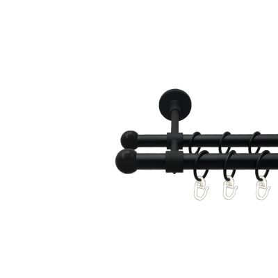 Куля болонь Дворядний Закритий Гладка труба Кільце металеве Чорний оксамит 