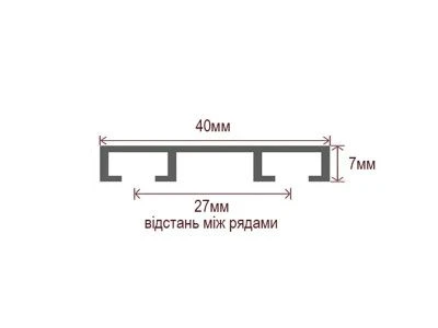 Алюмінієвий профіль Orvit стандарт для штор