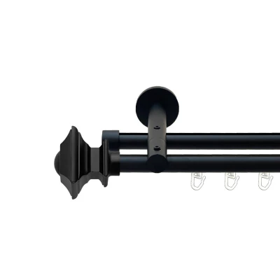 Борджеза Дворядний Реверсивний Профільна труба  Чорний оксамит 