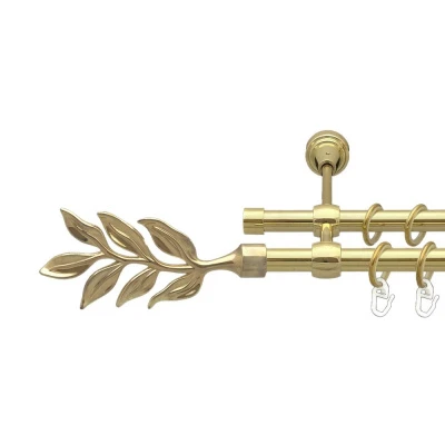 Лавр Дворядний Литий Гладка труба Кільце металеве Золото 