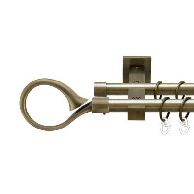 Скіпта Дворядний Техно Гладка труба Кільце металеве Антик 