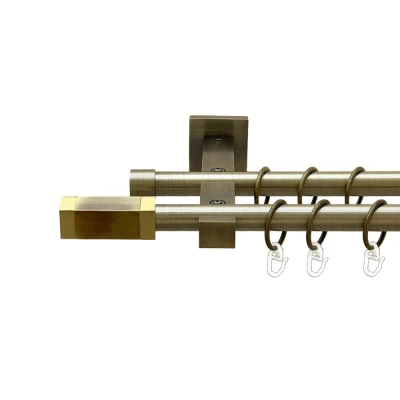 Квадро Дворядний Техно Гладка труба Кільце металеве Антик 