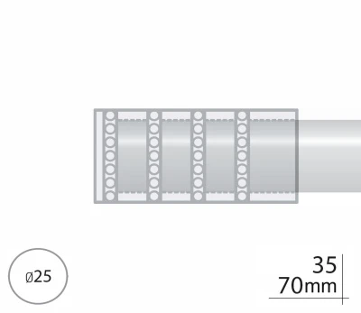Закінчення для карнизу Orvit БАРАМЕЛЛА 25 мм НЕРЖАВІЮЧА СТАЛЬ 
