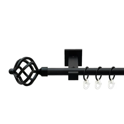 Ажур Однорядний Техно Гладка труба Кільце металеве Чорний оксамит 