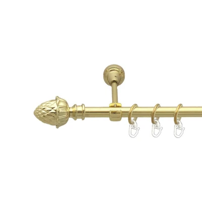 Цинара Однорядний Відкритий Гладка труба Кільце металеве Золото 