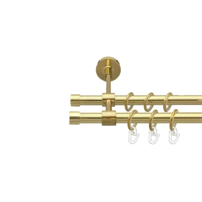 Заглушка Дворядний Закритий Гладка труба Кільце металеве Золото 