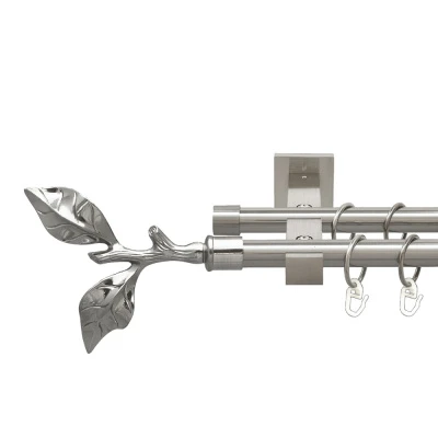 Листок троянди Дворядний Техно Гладка труба Кільце металеве Нержавіюча сталь 