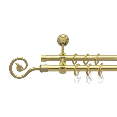 Лукка Дворядний Відкритий Гладка труба Кільце металеве Золото 