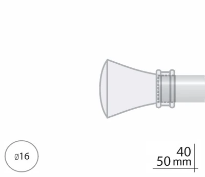 Закінчення для карнизу Orvit ЛЮКСОР 16 мм ХРОМ 