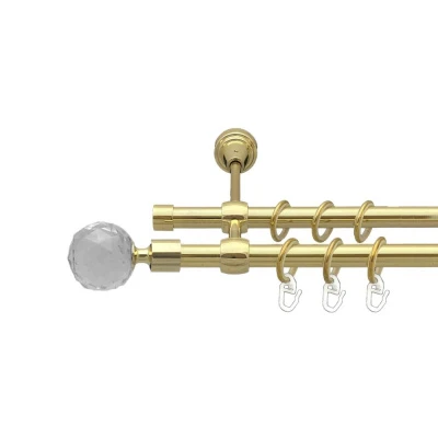 Люміера Дворядний Литий Гладка труба Кільце металеве Золото 