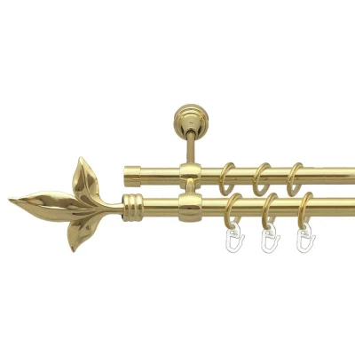 Листок лілії Дворядний Литий Гладка труба Кільце металеве Золото 