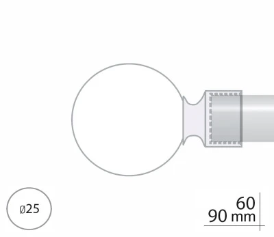 Закінчення для карнизу Orvit СЕПІЯ 25 мм АНТИК 