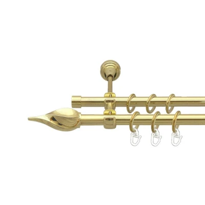 Твісто Дворядний Відкритий Гладка труба Кільце металеве Золото 