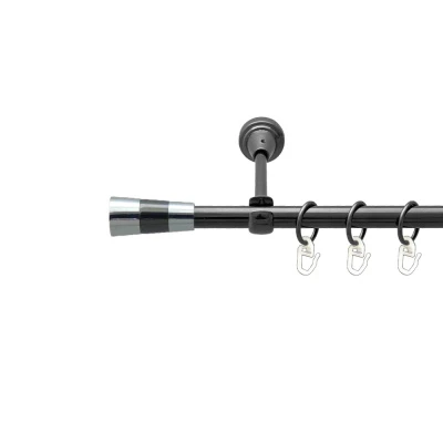 Валео Однорядний Відкритий Гладка труба Кільце металеве Онікс 