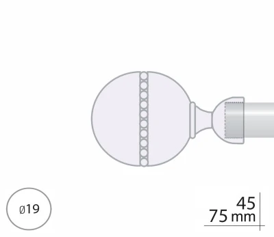 Закінчення для карнизу Orvit КОРТЕЗА 19 мм ЗОЛОТО 