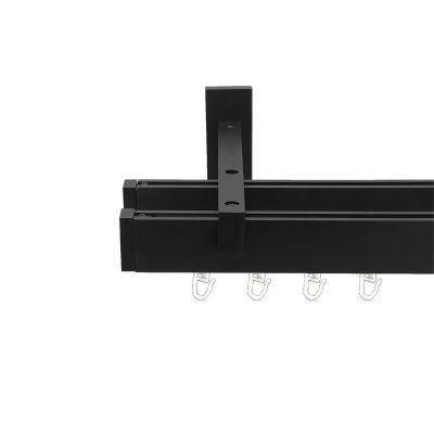 Карниз Square line Заглушка  14-17 см Чорний оксамит 160 см
