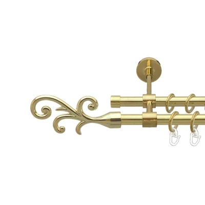 Фала Дворядний Закритий Гладка труба Кільце металеве Золото 