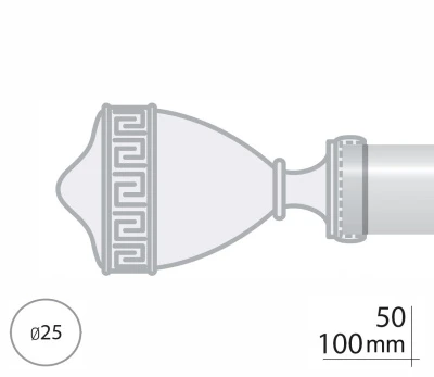 Закінчення для карнизу Orvit АФІНА 25 мм АНТИК 