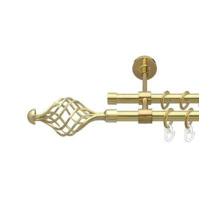 Арезо Дворядний Закритий Гладка труба Кільце металеве Золото 