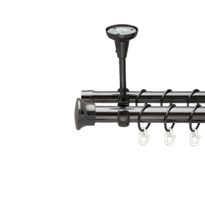 Дуо Дворядний Відкритий до стелі Гладка труба Кільце металеве Онікс 