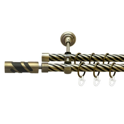 Сієна Дворядний Відкритий Скручена труба Кільце металеве Антик 