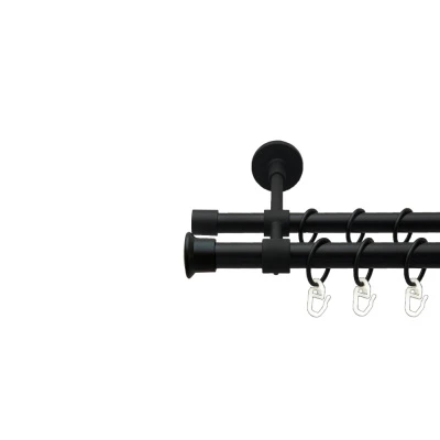 Дуо Дворядний Закритий Гладка труба Кільце металеве Чорний оксамит 