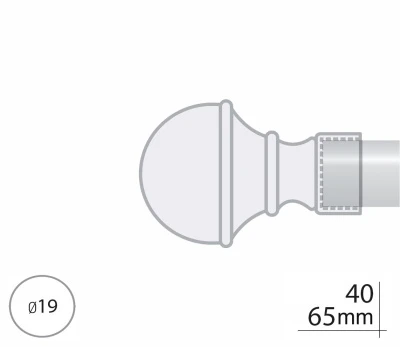 Закінчення для карнизу Orvit БОСТОН 19 мм АНТИК 