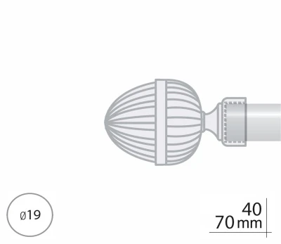 Закінчення для карнизу Orvit ОДЕОН 19 мм АНТИК 