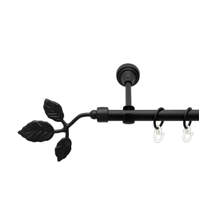 Тоскана Однорядний Відкритий Гладка труба Кільце металеве Чорний оксамит 