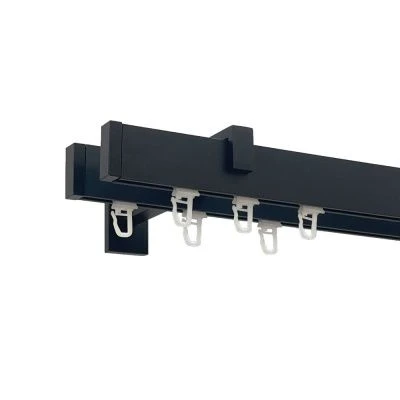 Карниз Square line Заглушка  14-17 см Чорний оксамит 160 см