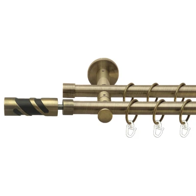 Сієна Дворядний Реверсивний Гладка труба Кільце металеве Антик 