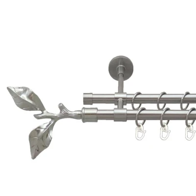 Листок троянди Дворядний Закритий Гладка труба Кільце металеве Нержавіюча сталь 