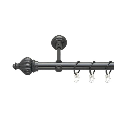 Таджа Однорядний Відкритий Гладка труба Кільце металеве Онікс 