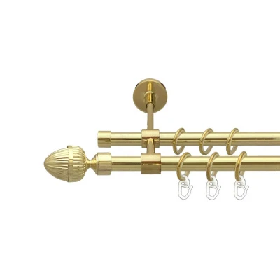 Одеон Дворядний Закритий Гладка труба Кільце металеве Золото 