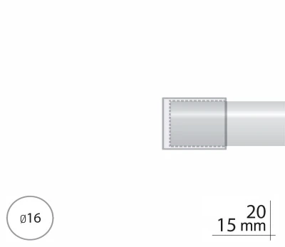 Закінчення для карнизу Orvit ЗАГЛУШКА 16 мм САТИН 
