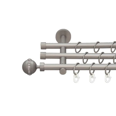 Авея Трирядний Циліндр (20 см) Гладка труба Кільце металеве Сатин 