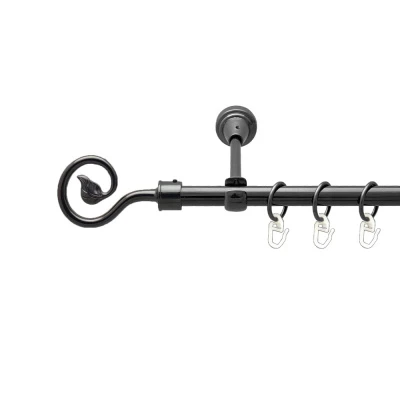 Лукка Однорядний Відкритий Гладка труба Кільце металеве Онікс 