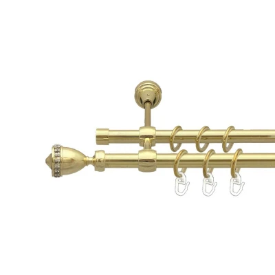 Етернія Дворядний Литий Гладка труба Кільце металеве Золото 