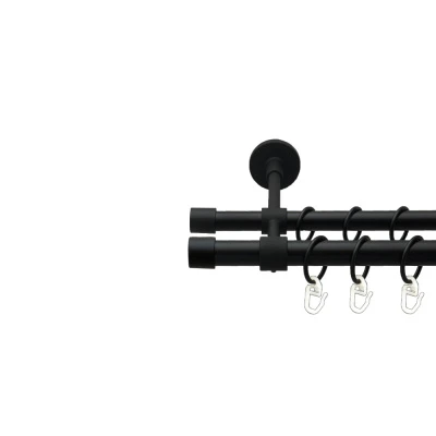 Заглушка Дворядний Закритий Гладка труба Кільце металеве Чорний оксамит 