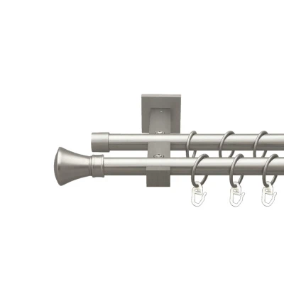 Люксор Дворядний Техно Гладка труба Кільце металеве Сатин 