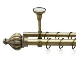 Таджа Дворядний Відкритий до стелі Гладка труба Кільце металеве Антик 